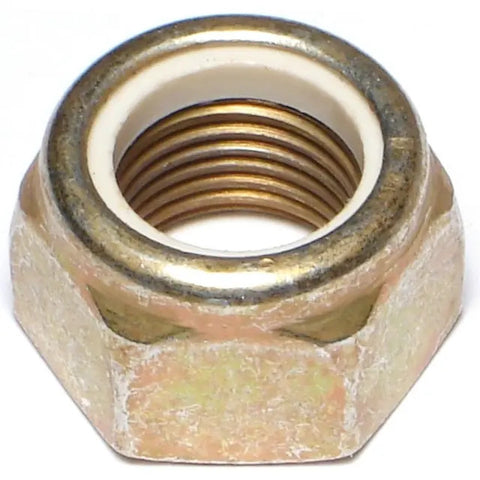 16mm-1.5 Yellow Zinc Plated Class 8 Fine Thread Nylon Insert Lock Nut (88398)