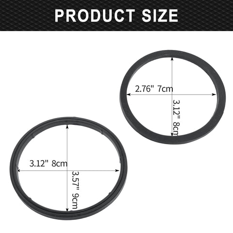 RV Sewer Hose Replacement Gaskets - Equivalent to 39834 - Rubber Seal Fittings for Camco RhinoFLEX/Revolution/Easy-Slip (1 of each type)