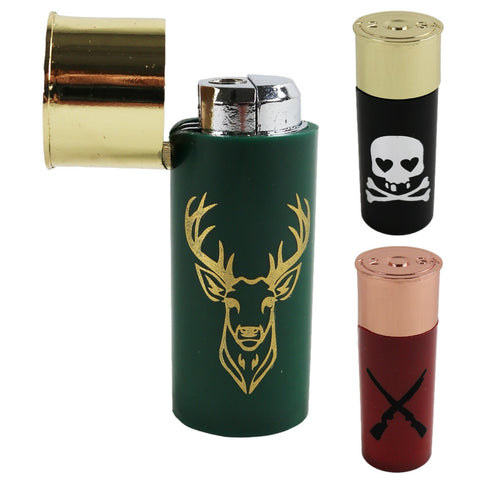 Assorted Print Shotgun Shell Torch Lighter ( LI-09667A)