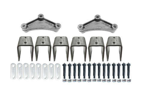 3500# Tandem Axle Hanger Kit w/EQ-104 and 3.25" Greaseable Step Down Bolts 7/16"