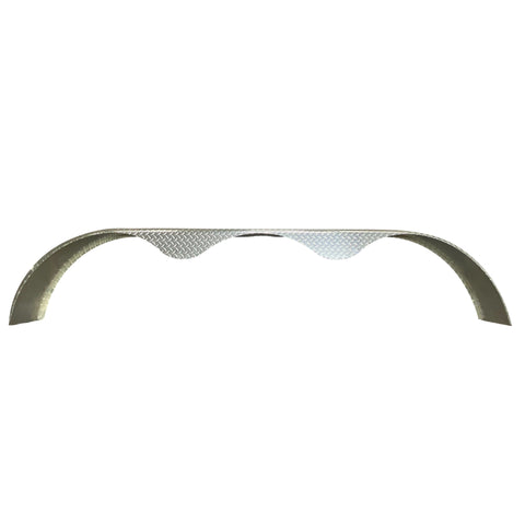 Diamond Plate Aluminum | Triple Teardrop Fender  | 108" Long x 9" Wide x 20" Tall | for Triple Axle Trailer
