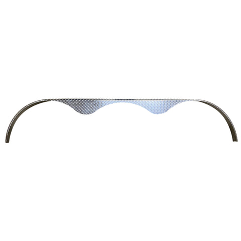Diamond Plate Aluminum | Triple Fender Flare | 108"L x 4"W x 20"H | for Triple Axle Trailer