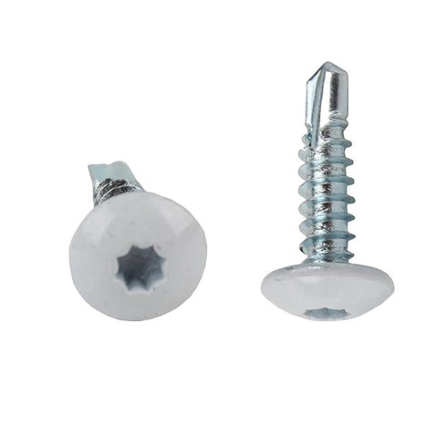1 Box | 1" Long | Double Square Truss Screws | White