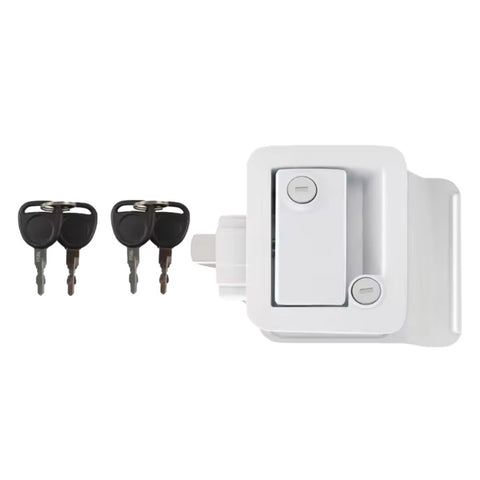 RV Entry Door Paddle Latch Lock White ( L0920DL-W )