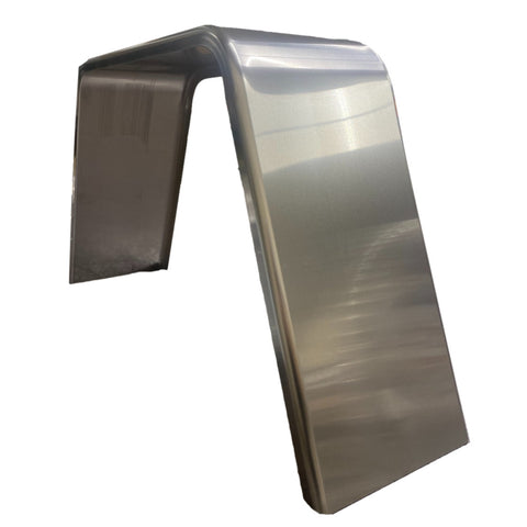 Smooth Aluminum | Flat Top Fender | 40"L x 11"W x 22"H | .056" Thick
