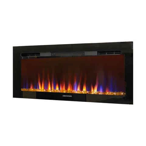 Greystone 32" Black Face Wall Mount Fireplace with Crystals (F32-18A)