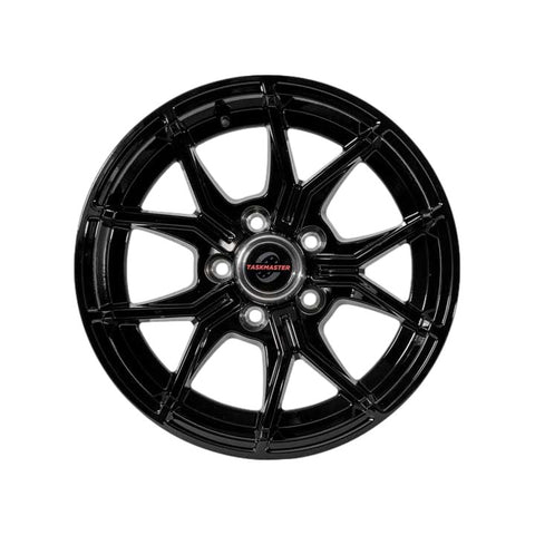 15" x 6" Full Paint Black Aluminum Trailer Wheel 5 - 4.5
