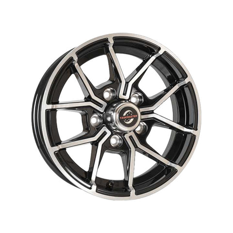 15" x 5" Black Machined Face Aluminum Trailer Wheel 5 - 5