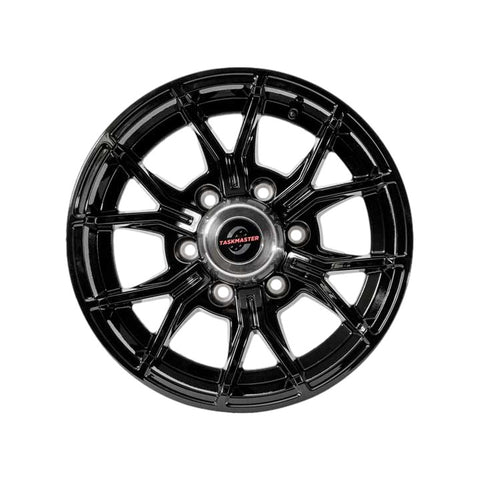 15" x 6" Full Paint Black Aluminum Trailer Wheel 6 - 5.5