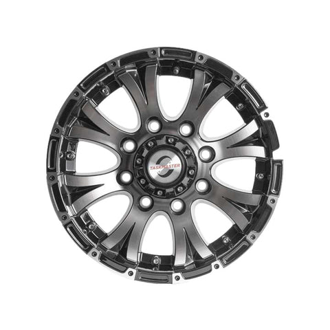 16" x 6" Black Machine Aluminum Viking Trailer Wheel 8 - 6.5