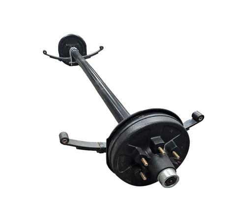 Axis 6000# Straight Brake Trailer Axle | Underslung Springs | 6 on 5.5" Bolt Pattern |