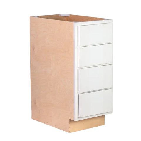 4 Drawer 18" Base Cabinet - Pure White