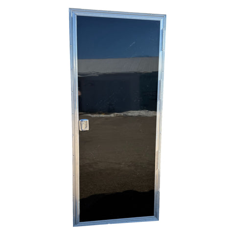 Entry Door 475 Series 32.5" W x 78.5" H Right Hand Black W/Aluminum Frame