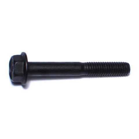 6mm-1.0 x 45mm Black Phosphate Class 10.9 Steel Hex Washer Head Flange Bolts (1lb Bag) (06540)