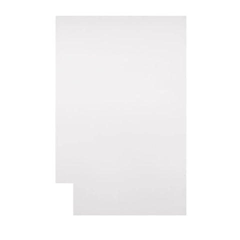 Right End Panel Base .25" x 23.25" x 34.5" - Pure White