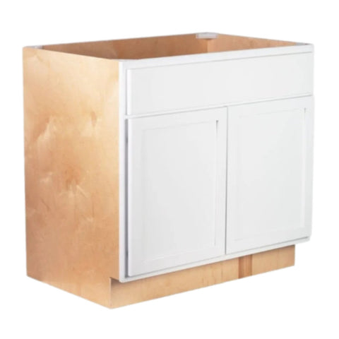 36" Sink Base Cabinet - Pure White