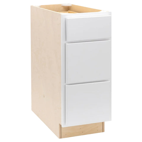 3 Drawer 15" Pots and Pans Base Cabinet - Pure White
