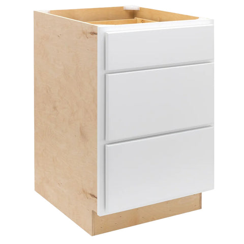 3 Drawer 18" Pots and Pans Base Cabinet - Pure White