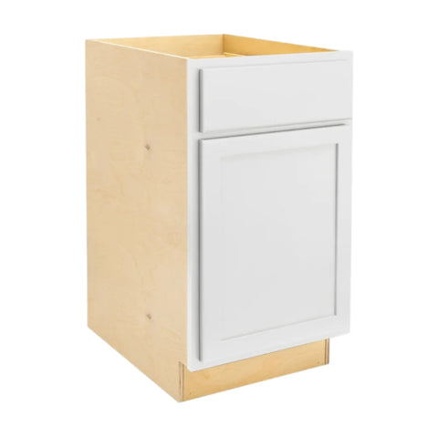 18" Waste Basket Base Cabinet - Pure White