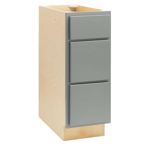 3 Drawer 12" Pots and Pans Base Cabinet - Magnetic Grey