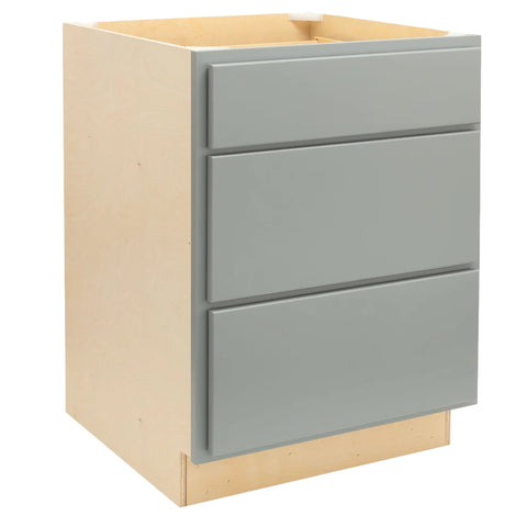 3 Drawer 36" Pots and Pans Base Cabinet - Magnetic Grey