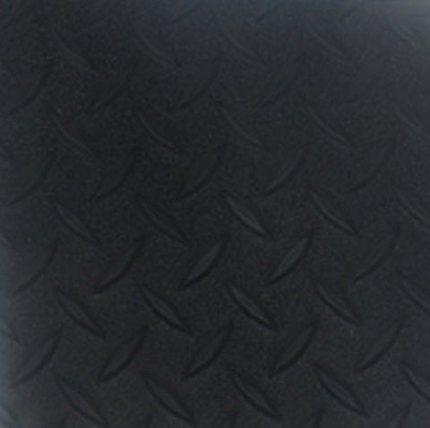 Diamond Plate ( DP ) Rubber Flooring - Black 8'6" (3" x 3" Sample)