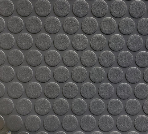Gray Coin Rubber Flooring 8'6" (3" x 3" Sample)