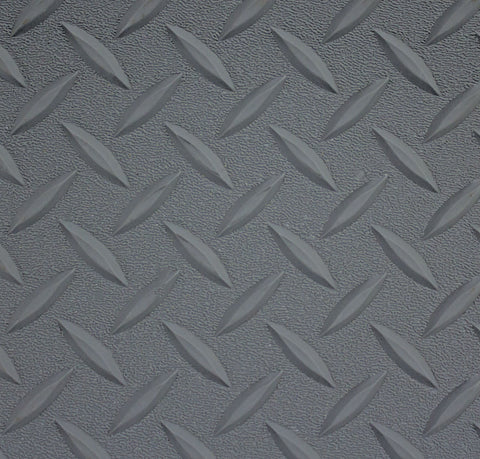 Diamond Plate ( DP ) Rubber Flooring - Gray 8' (3" x 3" Sample)