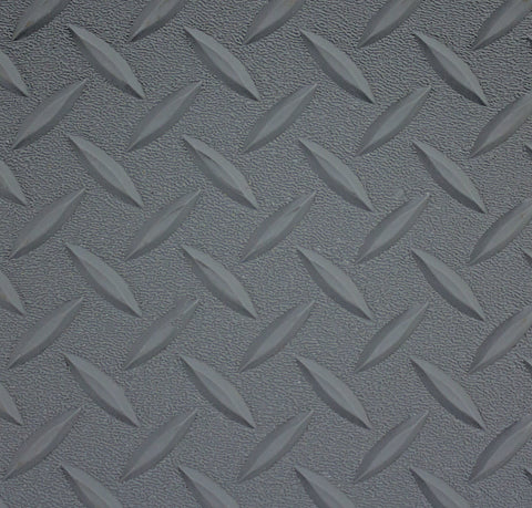Diamond Plate ( DP ) Rubber Flooring - Gray 8'6" (3" x 3" Sample)