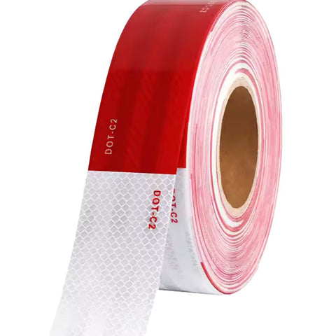 Reflective Tape - DOT 150 Feet 6" Red 6" White 2" (RT266150)