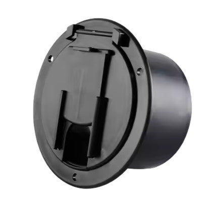 (1807B) Medium Round Cable Hatch Black