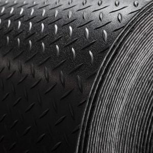 8'2" Wide | Diamond Plate Rubber Flooring | Black |