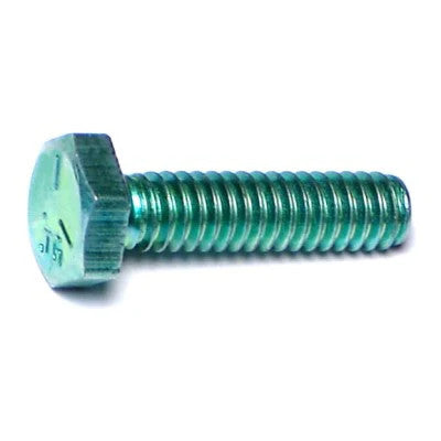 1/4"-20 x 1"L Green Rinsed Zinc Hex Cap Screws (1 lb Bag) (05835)