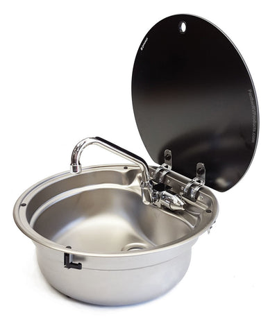 Dometic SMEV VA7306US Round Sink with Glass Lid & Faucet