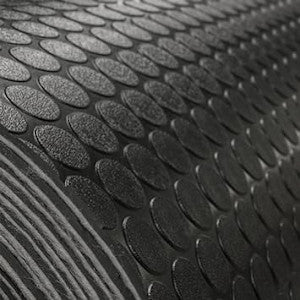8'2" Wide | Coin Rubber Flooring | Black |