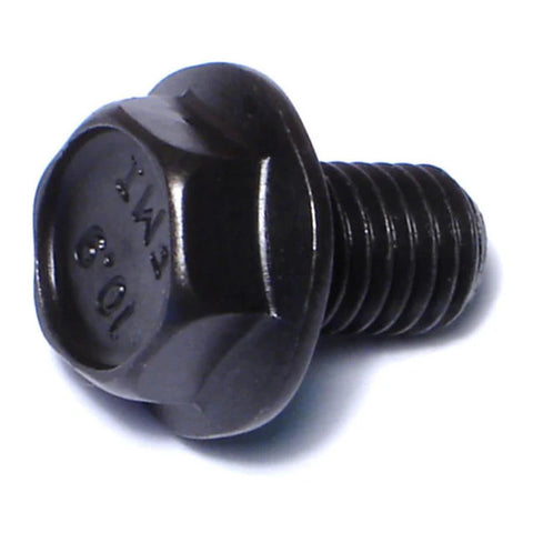 10mm-1.5 x 16mm Black Phosphate Class 10.9 Hex Head Flange Bolts (1lb Bag) (06555)