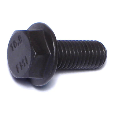 8mm-1.25 x 20mm Black Phosphate Class 10.9 Hex Washer Head Flange Bolts (1lb Bag) (06544)