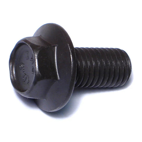 12mm-1.75 x 25mm Black Phosphate Class 10.9 Hex Washer Head Flange Bolts (1lb Bag) (06569)