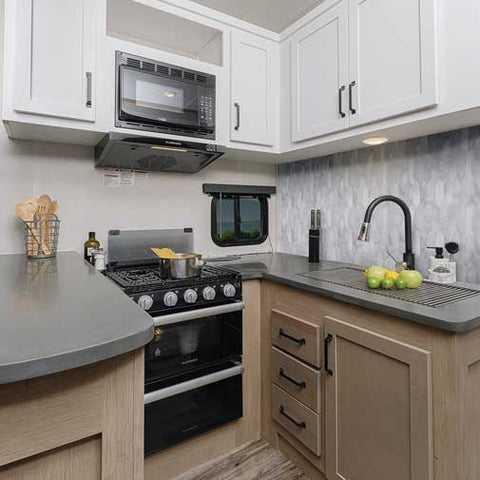 Revive Picket Peel-and-Stick Backsplash 18" x 24" - Grey Marble (494031)