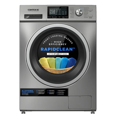 Contoure 24" 2.7 cu.ft. High-Efficiency Stackable Front-Load Washer Titanium (WH-2700T)