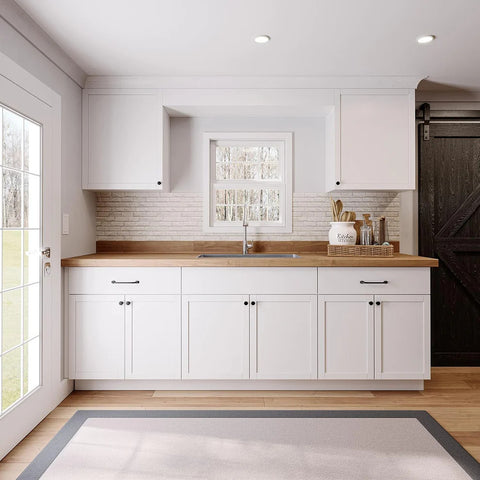 8' Kitchen Cabinet Starter Kit - Pure White