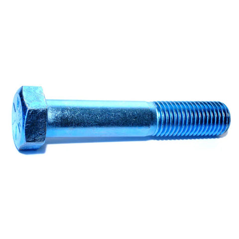 1"-8 x 5-1/2" Blue Rinsed Grade 8 Steel Hex Cap Screws (2 Pack) (06657)