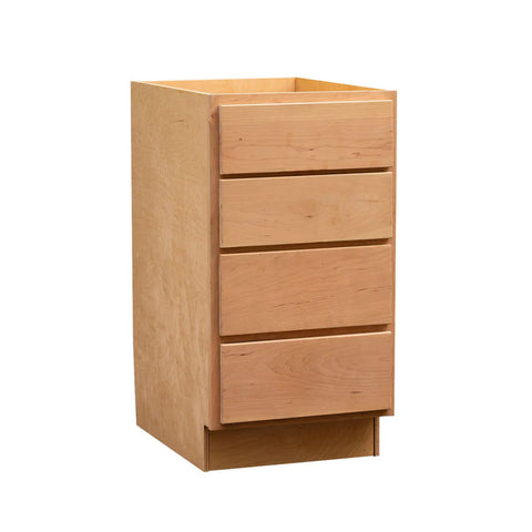 4 Drawer 18" Base Cabinet - Raw Cherry