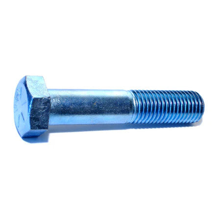1"-8 x 5" Blue Rinsed Grade 8 Steel Coarse Thread Hex Cap Screws (2 Pack) (06656)