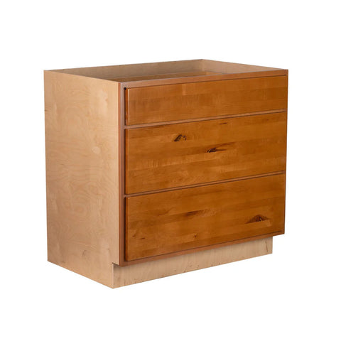 3 Drawer 30" Pots and Pans Base Cabinet - Provincial Stain