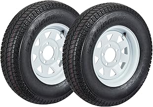 2 Pack | Kenda Load Star | ST175/80D13 | Trailer Tire | White Spoke | Load Range C | 5 on 4.5" Bolt Pattern
