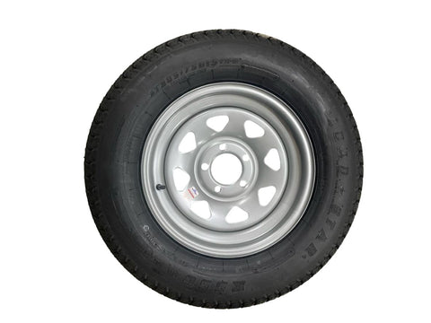 Kenda Loadstar | ST205/75D15 | Trailer Tire | Silver Spoke | Load Range D | 5 on 4.5" Bolt Pattern