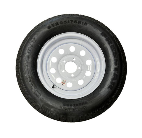 Freestar | ST205/75R15 | Trailer Tire |	White Mod | Load Range D | 5 on 4.5" Bolt Pattern