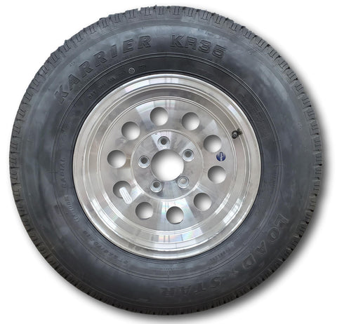 Kenda Loadstar | ST225/75R15 | Aluminum Wheel & Trailer Tire | Aluminum Mod | Load Range D | 5 on 4.5" Bolt Pattern
