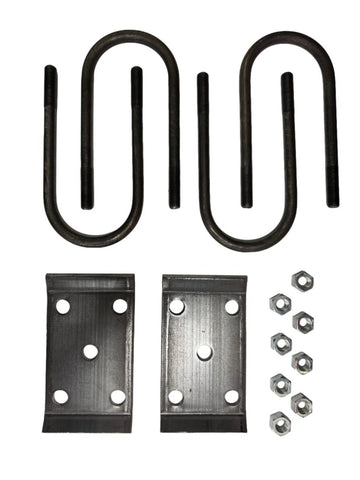 8000# U-Bolts w/Tie Plates for 3.5" Tube - Kit